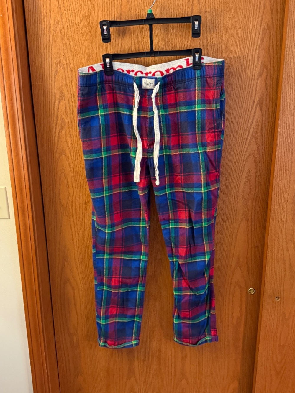 Mens Abercrombie & Fitch plaid lounge pants Large